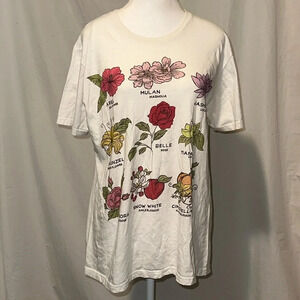 Mens Disney Princess flowers graphic tshirt size medium